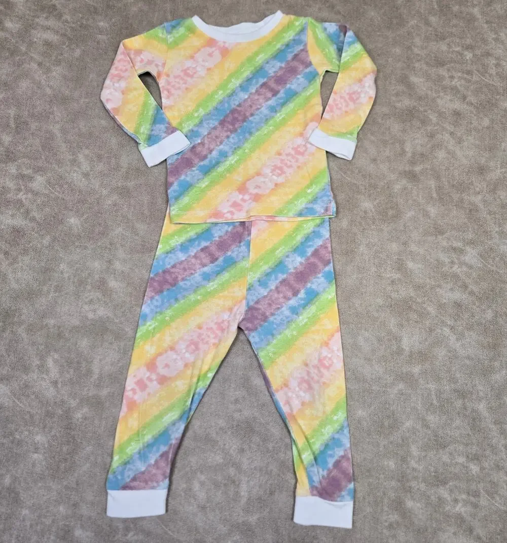 Burt's Bee's Pajamas 18 Months 18m Rainbow 🌈  Pj's Rainbow